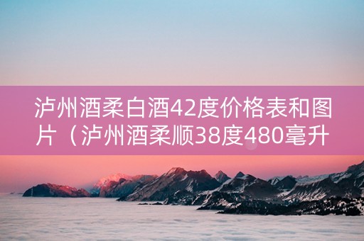 泸州酒柔白酒42度价格表和图片（泸州酒柔顺38度480毫升）
