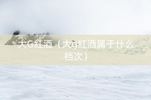 大G红酒（大g红酒属于什么档次）
