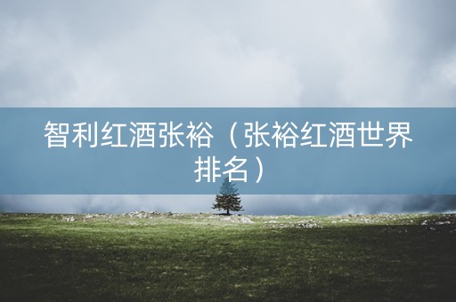 智利红酒张裕（张裕红酒世界排名）