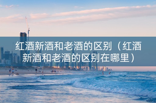 红酒新酒和老酒的区别（红酒新酒和老酒的区别在哪里）