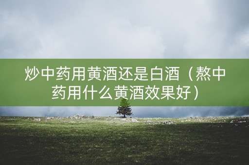 炒中药用黄酒还是白酒（熬中药用什么黄酒效果好）