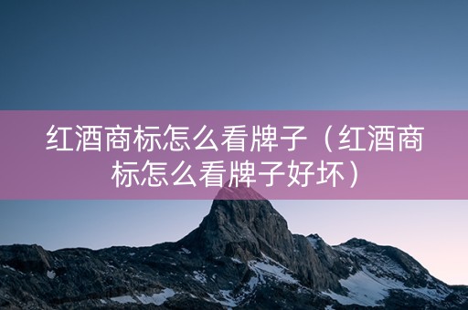 红酒商标怎么看牌子（红酒商标怎么看牌子好坏）
