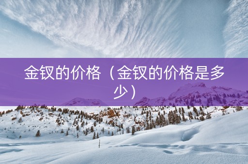 金钗的价格（金钗的价格是多少）
