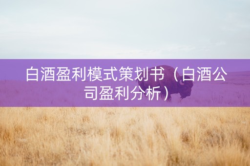 白酒盈利模式策划书（白酒公司盈利分析）