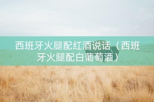 西班牙火腿配红酒说话（西班牙火腿配白葡萄酒）