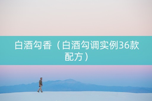 白酒勾香（白酒勾调实例36款配方）