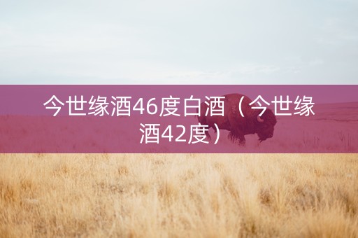 今世缘酒46度白酒（今世缘酒42度）