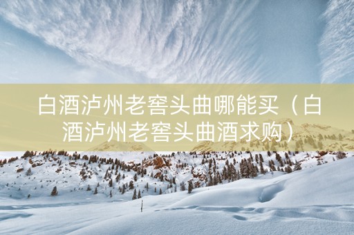 白酒泸州老窖头曲哪能买（白酒泸州老窖头曲酒求购）