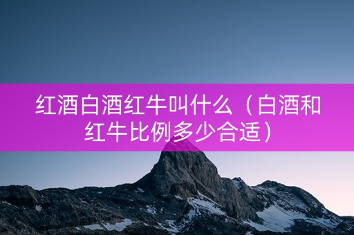 红酒白酒红牛叫什么(白酒和红牛比例多少合适) 红酒白酒红牛叫什么(白酒和红牛比例多少合适)