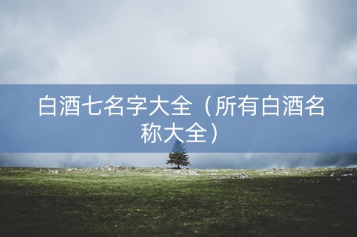 白酒七名字大全（所有白酒名称大全）