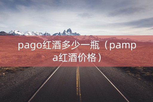 pago红酒多少一瓶（pampa红酒价格）