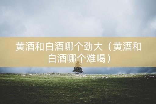 黄酒和白酒哪个劲大（黄酒和白酒哪个难喝）