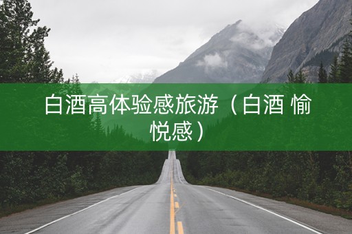 白酒高体验感旅游（白酒 愉悦感）
