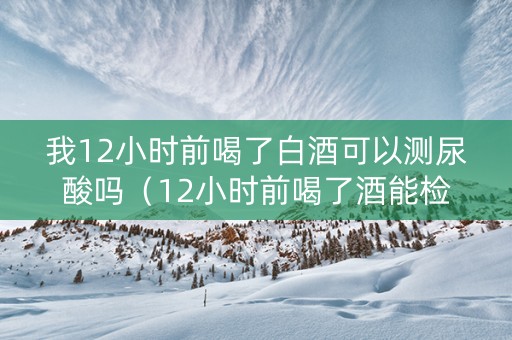 我12小时前喝了白酒可以测尿酸吗(12小时前喝了酒能检测核酸吗) 我12小时前喝了白酒可以测尿酸吗(12小时前喝了酒能检测核酸吗)
