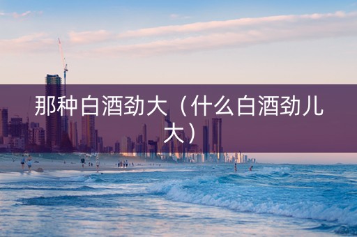 那种白酒劲大(什么白酒劲儿大)