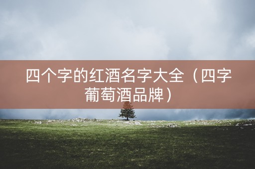 四个字的红酒名字大全(四字葡萄酒品牌) 四个字的红酒名字大全(四字葡萄酒品牌)