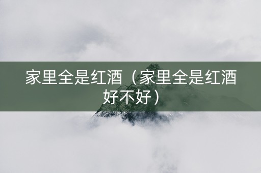 家里全是红酒(家里全是红酒好不好) 家里全是红酒(家里全是红酒好不好)