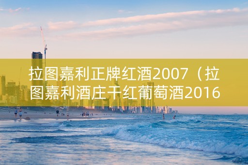 拉图嘉利正牌红酒2007(拉图嘉利酒庄干红葡萄酒2016) 拉图嘉利正牌红酒2007(拉图嘉利酒庄干红葡萄酒2016)