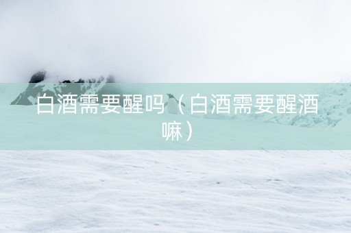 白酒需要醒吗(白酒需要醒酒嘛) 白酒需要醒吗(白酒需要醒酒嘛)