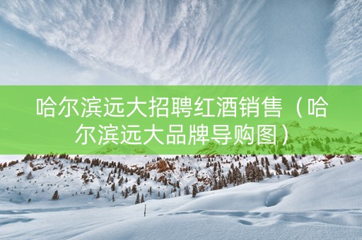 哈尔滨远大招聘红酒销售（哈尔滨远大品牌导购图）