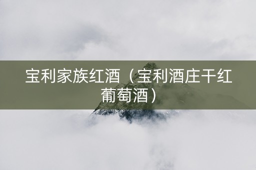 宝利家族红酒(宝利酒庄干红葡萄酒) 宝利家族红酒(宝利酒庄干红葡萄酒)