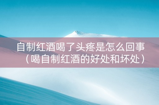 自制红酒喝了头疼是怎么回事(喝自制红酒的好处和坏处) 自制红酒喝了头疼是怎么回事(喝自制红酒的好处和坏处)