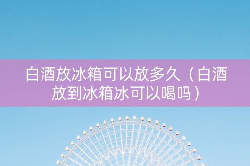 白酒放冰箱可以放多久(白酒放到冰箱冰可以喝吗) 白酒放冰箱可以放多久(白酒放到冰箱冰可以喝吗)