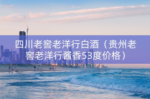 四川老窖老洋行白酒(贵州老窖老洋行酱香53度价格) 四川老窖老洋行白酒(贵州老窖老洋行酱香53度价格)