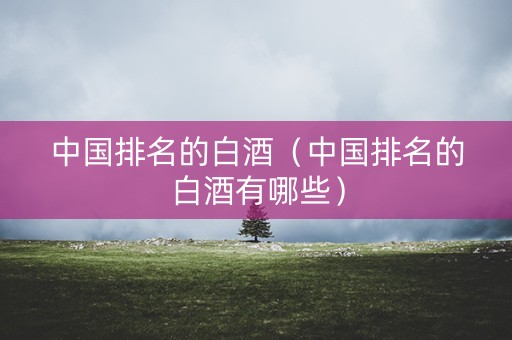 中国排名的白酒(中国排名的白酒有哪些) 中国排名的白酒(中国排名的白酒有哪些)