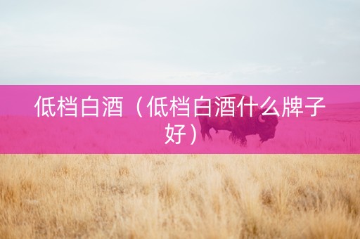 低档白酒(低档白酒什么牌子好) 低档白酒(低档白酒什么牌子好)