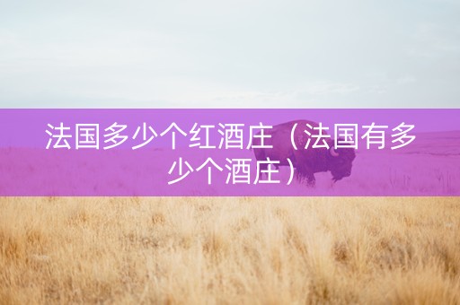 法国多少个红酒庄(法国有多少个酒庄) 法国多少个红酒庄(法国有多少个酒庄)
