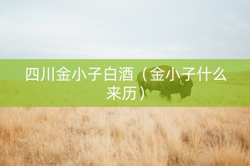 四川金小子白酒(金小子什么来历) 四川金小子白酒(金小子什么来历)