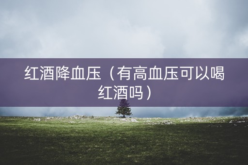 红酒降血压(有高血压可以喝红酒吗) 红酒降血压(有高血压可以喝红酒吗)