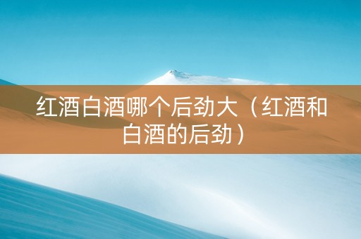 红酒白酒哪个后劲大（红酒和白酒的后劲）