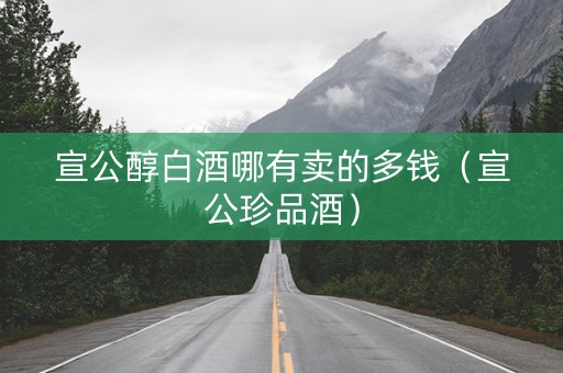 宣公醇白酒哪有卖的多钱（宣公珍品酒）