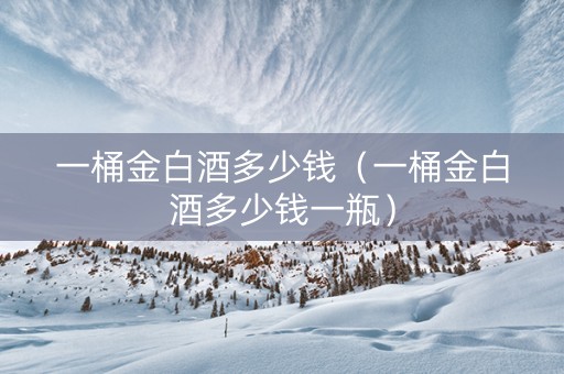 一桶金白酒多少钱（一桶金白酒多少钱一瓶）
