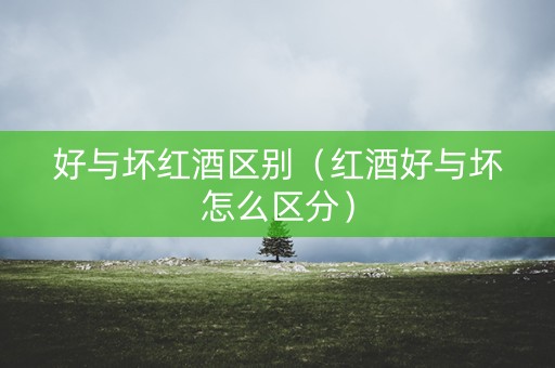 好与坏红酒区别（红酒好与坏怎么区分）
