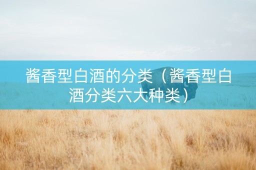 酱香型白酒的分类（酱香型白酒分类六大种类）