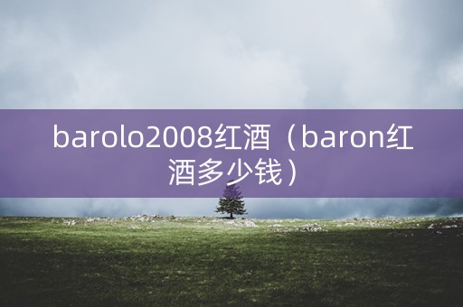 barolo2008红酒（baron红酒多少钱）