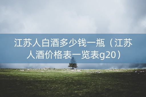 江苏人白酒多少钱一瓶（江苏人酒价格表一览表g20）