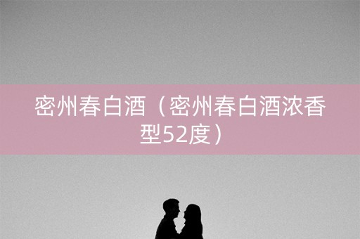 密州春白酒（密州春白酒浓香型52度）