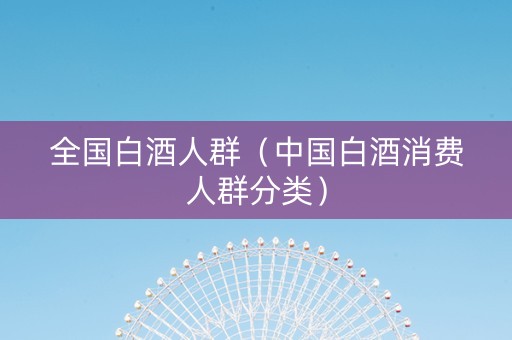 全国白酒人群（中国白酒消费人群分类）