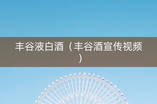 丰谷液白酒（丰谷酒宣传视频）