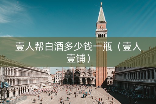壹人帮白酒多少钱一瓶（壹人壹铺）