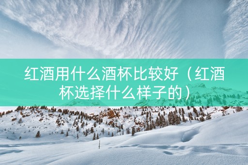 红酒用什么酒杯比较好（红酒杯选择什么样子的）