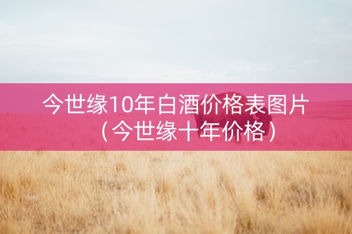 今世缘10年白酒价格表图片（今世缘十年价格）