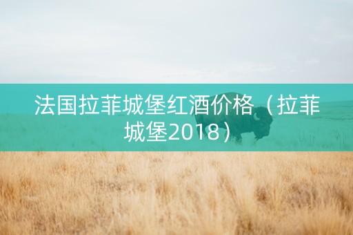 法国拉菲城堡红酒价格（拉菲城堡2018）