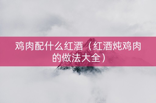 鸡肉配什么红酒（红酒炖鸡肉的做法大全）