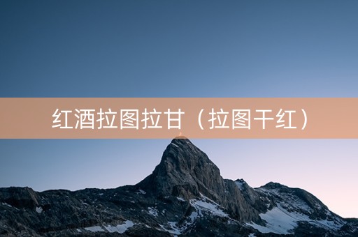 红酒拉图拉甘（拉图干红）