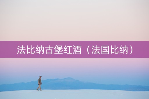 法比纳古堡红酒（法国比纳）